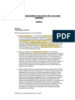 Cgmax Management Case Study May 2019 Exam Answers: Section 1 Expanding Production