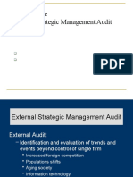 Chapter Three External Strategic Management Audit: Also Called