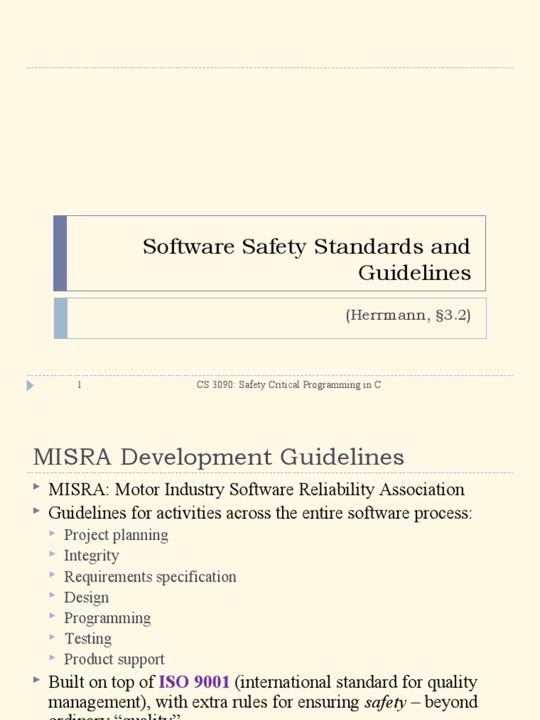 Overview of MISRA C Guidelines | PDF | Control Flow | Pointer (Computer ...