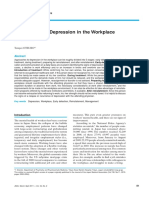 Approaches To Depression in The Workplace: Research and Reviews
