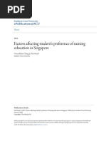 Factors affecting students preference of nursing education in Si