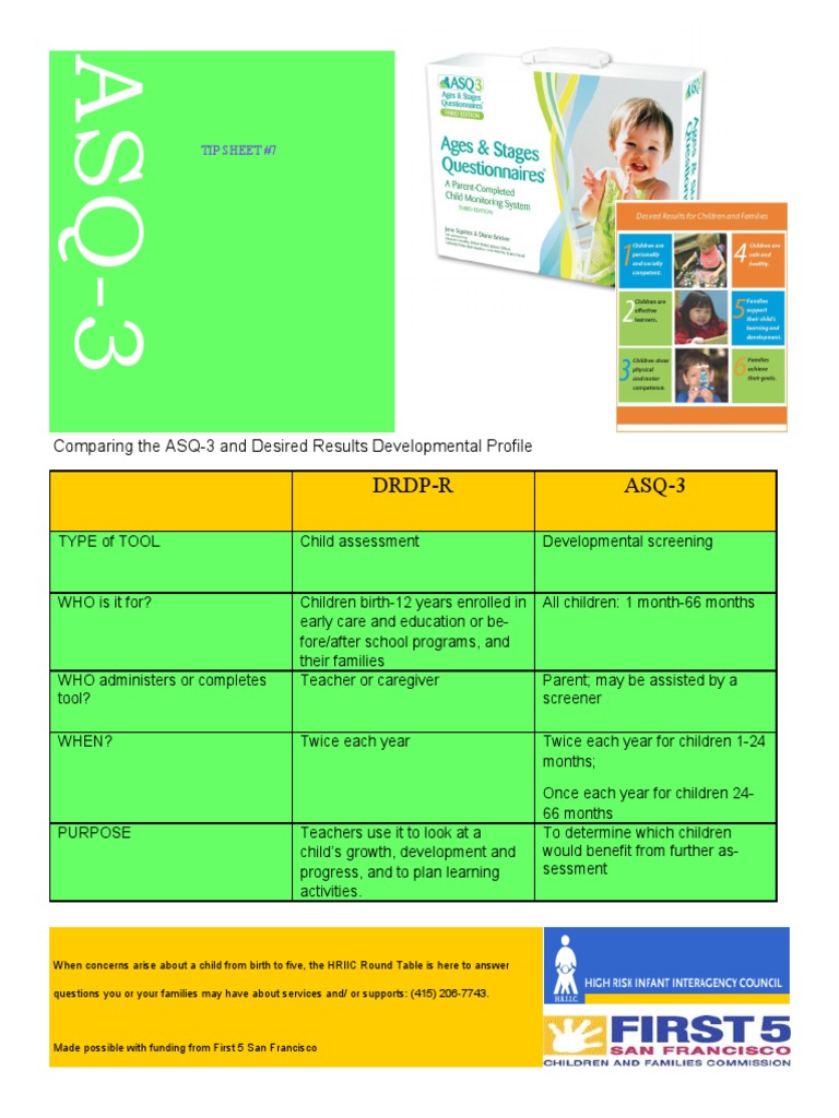 7 Comparing The ASQ 3 and DRDP R PDF | PDF