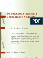 Defining Roles, Functions and Competencies of Counselors