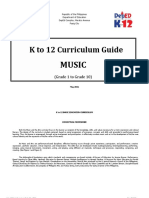 K to 12 Music Curriculum Guide Summary