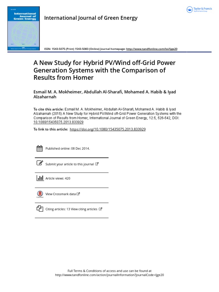 A New Study For Hybrid PV Wind Off Grid Power Generation Systems With ...