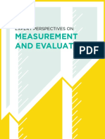 Measurement and Evaluation: Expert Perspectives On