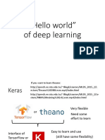 "Hello World" of Deep Learning