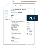 Creative Writing: Finding Your Voice - Requirements PDF