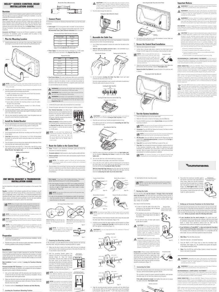 4101101InstallationGuide Transducer Installation PDF Electronic Waste Electrical Connector