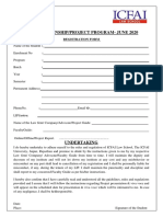 Legal Internship/Project Program-June 2020: Registration Form