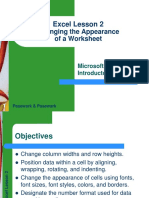 Excel Lesson 2: Changing The Appearance of A Worksheet