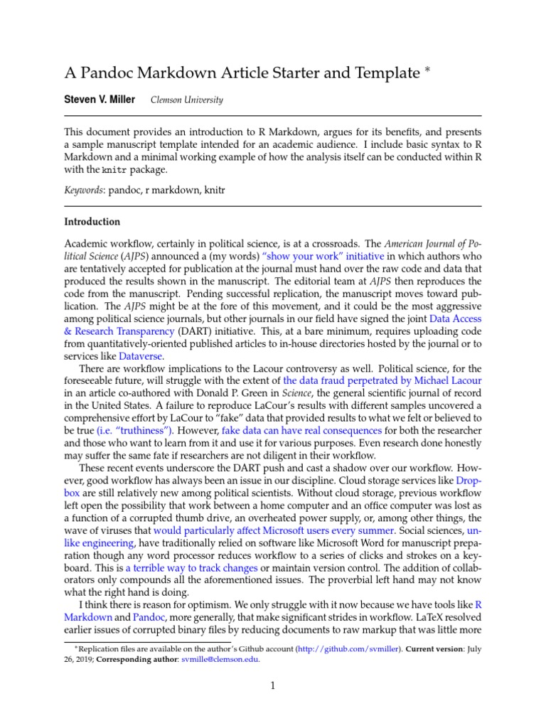 SVM Rmarkdown Article Example PDF | PDF | Te X | Data Analysis
