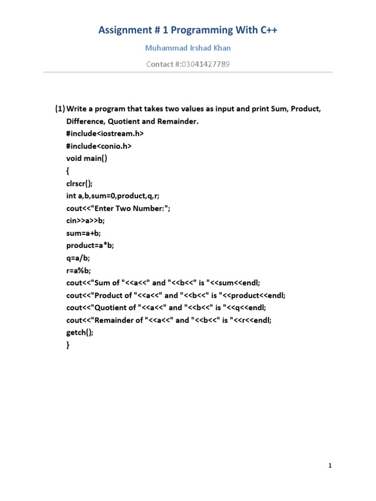 Programming Solutions for Numerical Calculations, Data Conversion and ...
