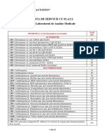 Lista Tarife Servicii Cu Plata Prin Lam PDF