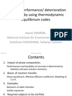 Concrete Performance/ Deterioration Modeling by Using Thermodynamic Equilibrium Codes