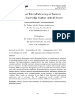 The Effects of Internal Marketing On Turnover Inte