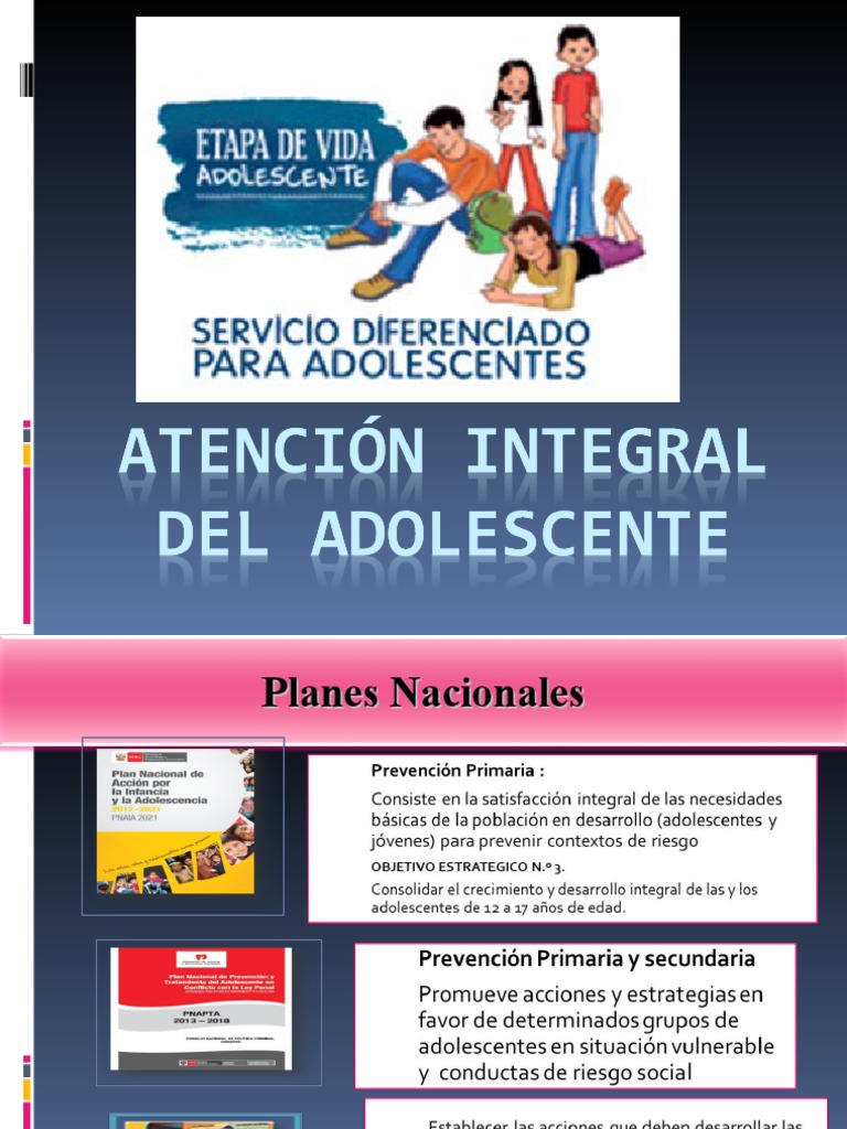 Atención Integral Adolescente | PDF | El embarazo | Adolescencia