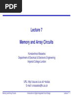 Lecture 7 - Memories and Array Circuits PDF