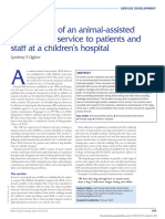 The Benefits of An Animal-Assisted Intervention Service To Patients and Staff at A Children's Hospital