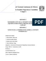 Determinación de la tensión superficial de líquidos puros por el método de elevación capilar