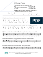 Music Theory Worksheet 14 Dotted Quarter Notes PDF