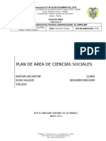 Plan de Area Ciencias Sociales - 2020 Primaria, Basica Secundaria y Media