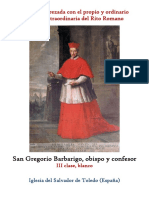 17 de Junio. San Gregorio Barbarigo, Obispo y Confesor. Propio y Ordinario de La Santa Misa Rezada