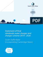 Statement of Final Wholesale Water Charges and Charges Scheme 2019 - 2020