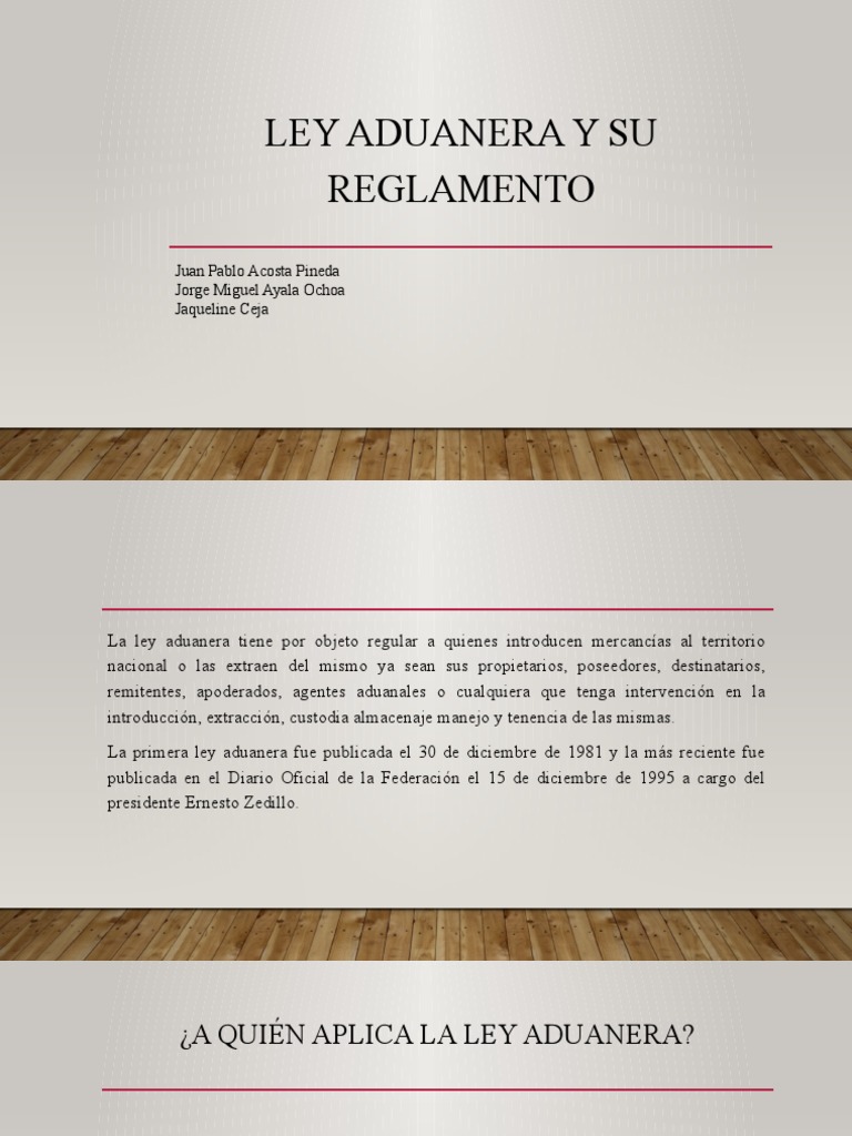Ley Aduanera PDF