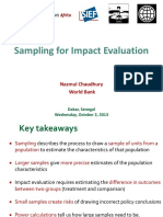 Sampling For Impact Evaluation: Nazmul Chaudhury World Bank