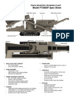 Model FT300DF Spec Sheet: Track Mounted Crushing Plant