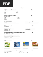 Test 1 Clasa 5 Starter Unit