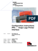 Configuration Instructions PPC - Imaje Logo Printer Interface