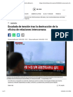 Escalada de Tensión Tras La Destrucción de La Oficina de Relaciones Intercoreana