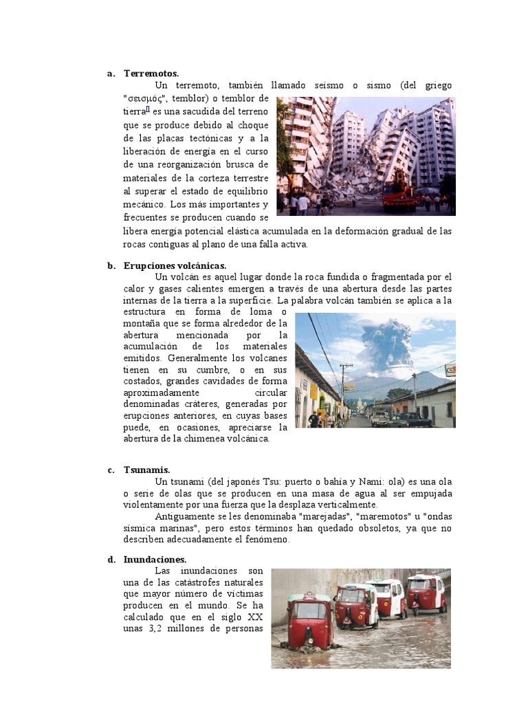 Desastres Naturales y Prevención en Perú | PDF | Temblores | Tsunami