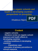 Exposure To Organic Solvents and Health in Developing Countries - Perspectives On Prevention