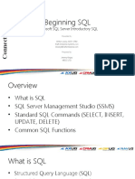 Beginning SQL: Microsoft SQL Server Introductory SQL