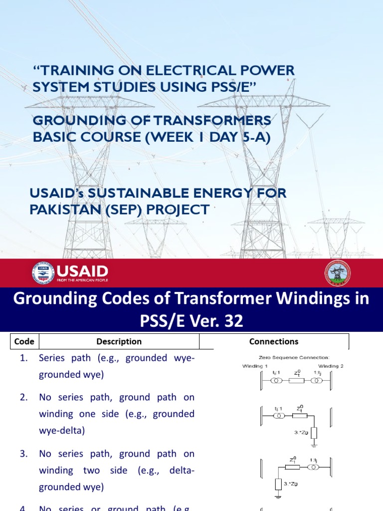 Grounding Transformer Codes in PSS/E | PDF | Transformer | Electrical ...