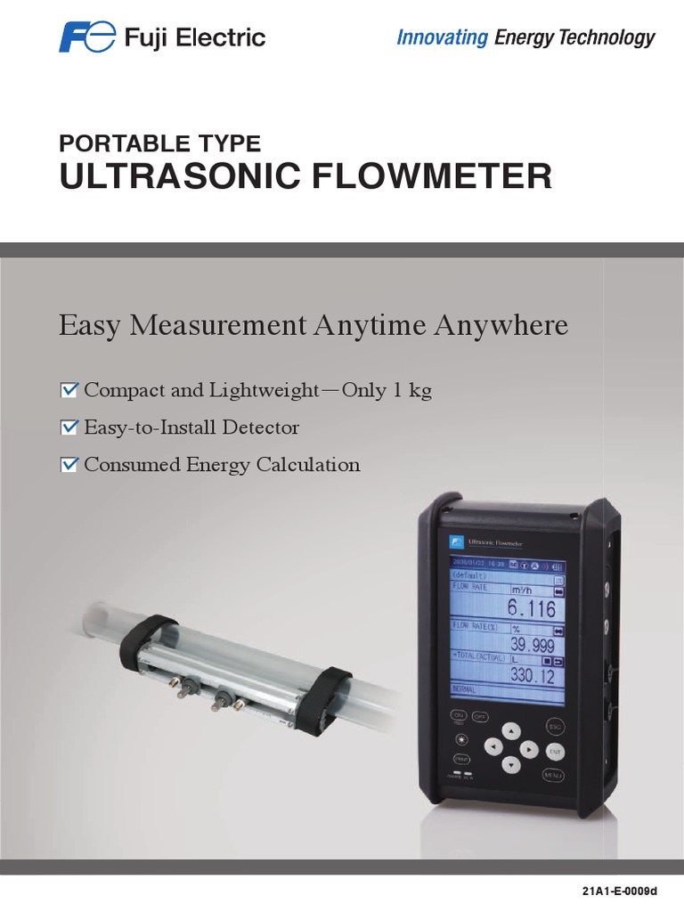 Ultrasonic Flowmeter: Easy Measurement Anytime Anywhere | PDF | Flow ...