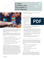 Guidance Notes: Assessing Children Who Are Learning English As An Additional Language