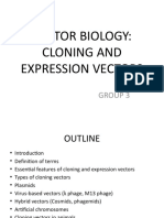Vector Biology: Cloning and Expression Vectors: Group 3