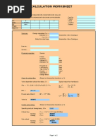 Calculation Worksheet: Completed in Accordance With Discipline Qa Procedures