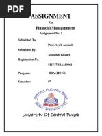 Assignment: University of Central Punjab