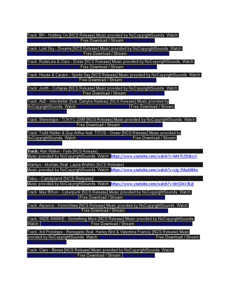 Ncs Music Pdf