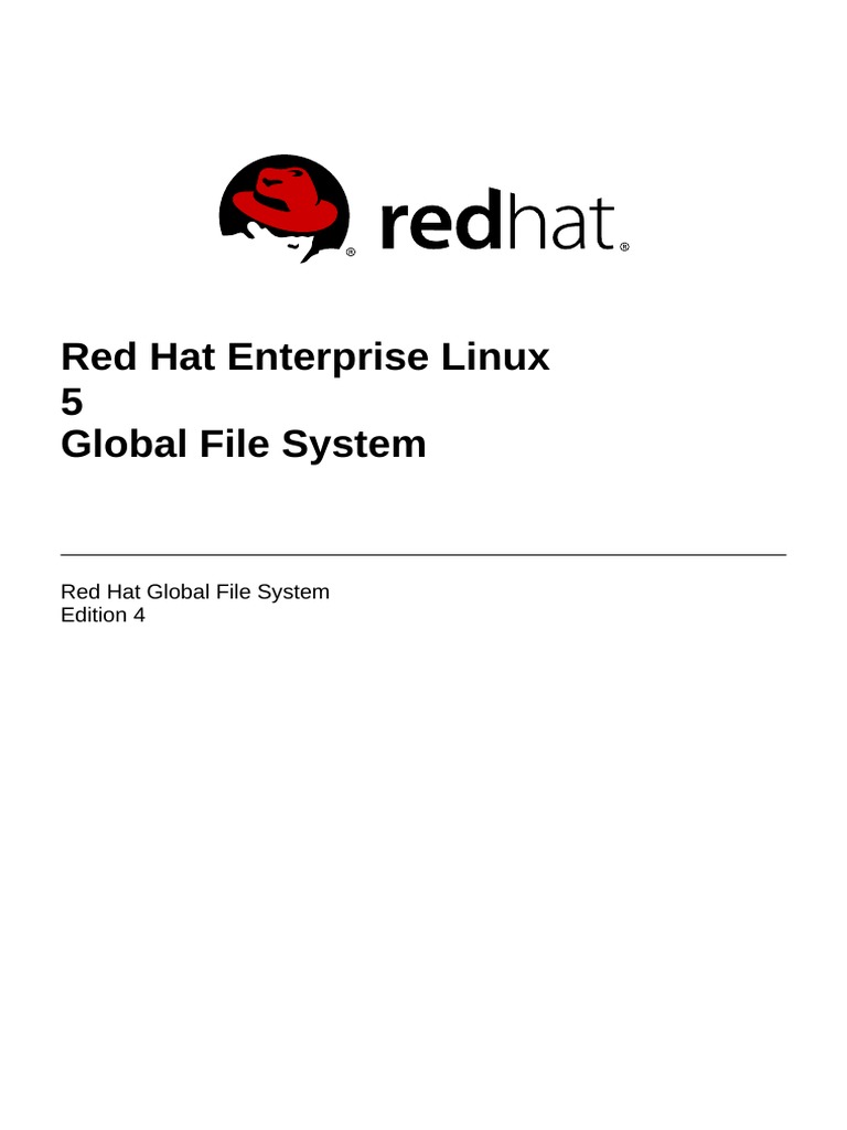 Red Hat Global File System Edition 4 | PDF | File System | Computer Cluster