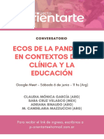 Ecos de La Pandemia en Contextos de La Clínica y La Educación PDF