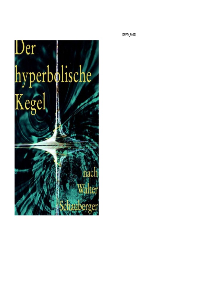 Radlberger Claus Der Hyperbolische Kegel Nach Walter Schauberger Added English Translation