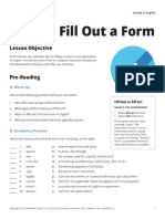 How To Fill Out A Form - Writing in English - ESL Library