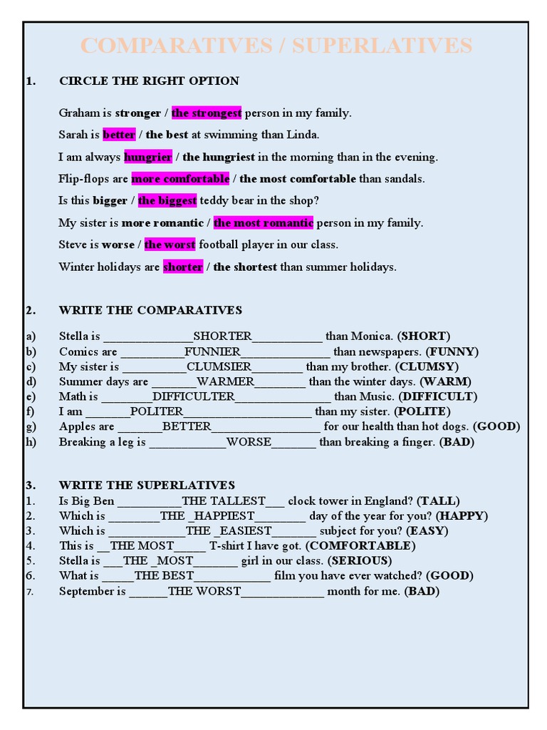 Comparatives And Superlatives Semiotics Cognitive Science