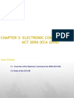 Chapter 3: Electronic Commerce ACT 2006 (ECA 2006) : Baeb 301: Basic Law For E-Business